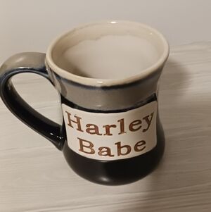 Harley Babe Large Black and Cream Mug